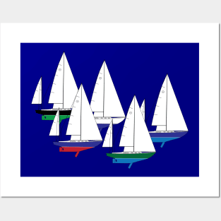 Hinckley Bermuda 40 Yawl Sailboats Racing Posters and Art